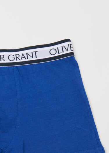 Boxer uni ceinture logo Bleu