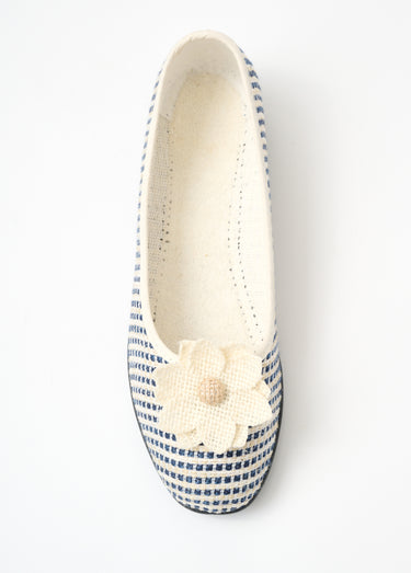 Ballerines largeur confort toile Marine