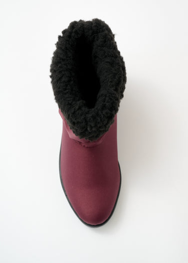 Boots imperméables grande largeur Bordeaux