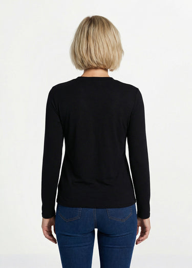 Sous-pull extensible col montant Uni Noir