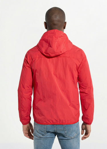 Coupe-vent déperlant avec capuche Rouge