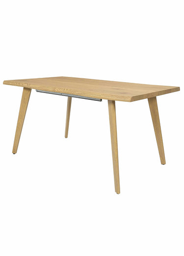 Table extensible avec bords irréguliers Marron