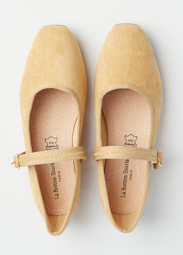 Ballerines style babies avec bout carré Camel