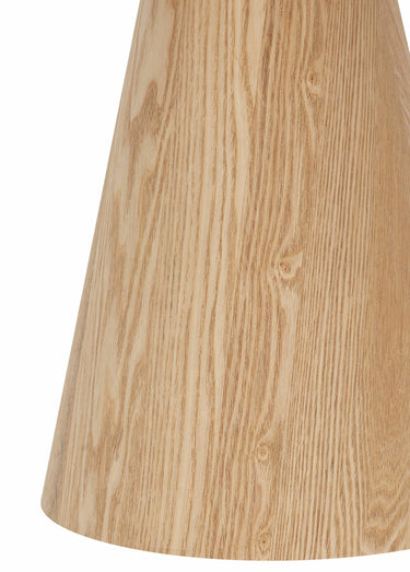 Table d'appoint métal, pied conique bois Beige