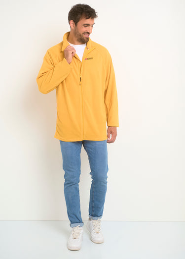 Veste polaire chaude avec col montant Moutarde