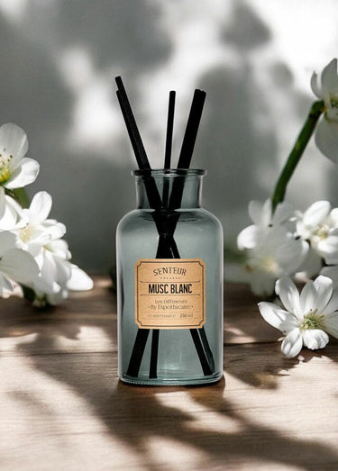 Diffuseur d'intérieur 250ml + tiges Blanc