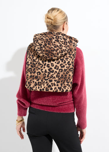 Plastron zippé matelassé à capuche