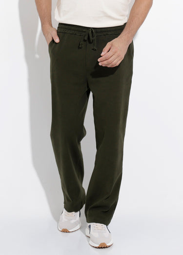 Pantalon élastiqué confort style casual Kaki