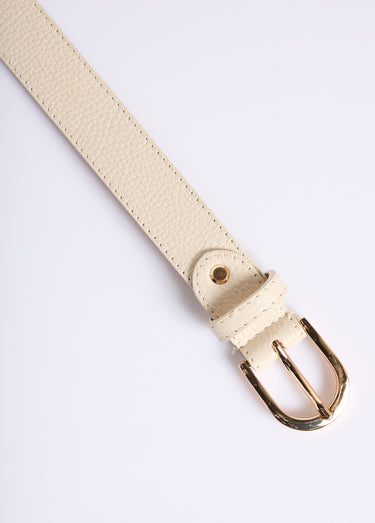 Ceinture en cuir Ecru
