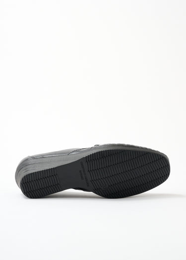 Derbies compensées, largeur confort Noir