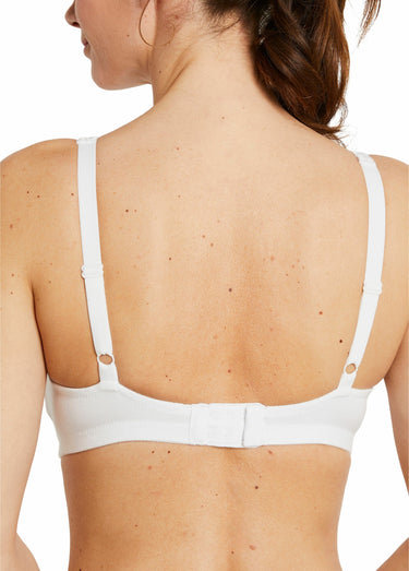 Soutien-gorge sans armatures en coton Blanc