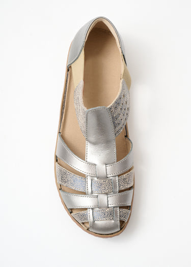 Ballerines largeur confort élastiquées cuir Bronze