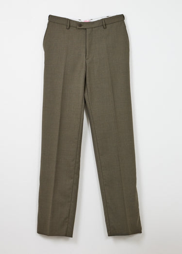 Pantalon ceinture ajustable invisible tissu sergé laine Kaki