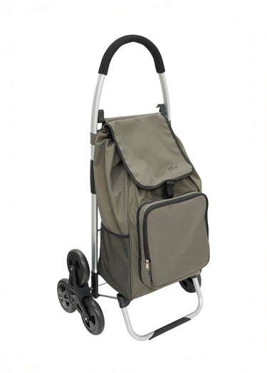 Chariot de courses pliant, 6 roues Kaki