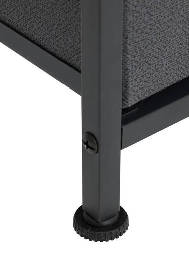 Meuble gain de place, 4 tiroirs tissu Noir gris bois