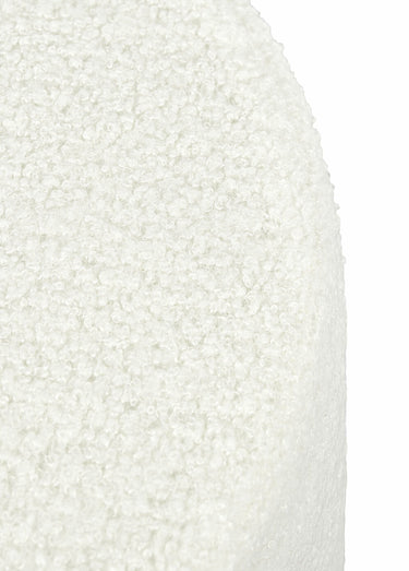Pouf doux en maille bouclette, clair Blanc