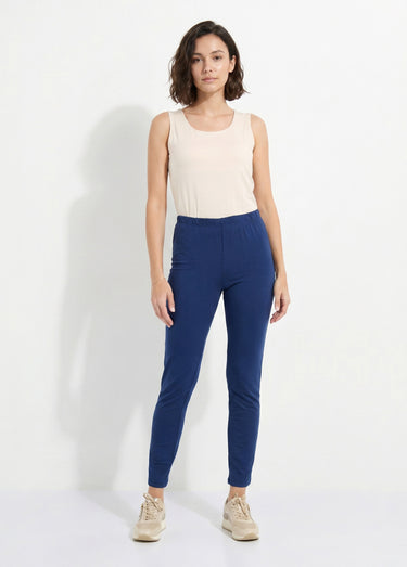 Legging imprimé taille élastiquée Uni Marine