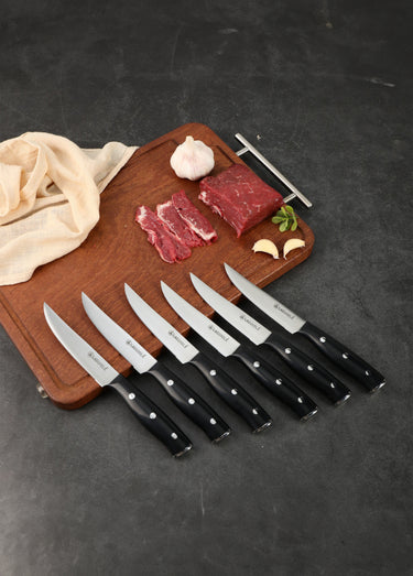Set de 6 couteaux à steak Gleam Noir