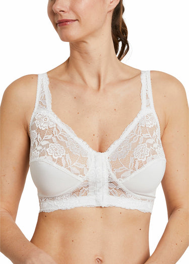 Soutien-gorge sans armatures ouvert devant Blanc