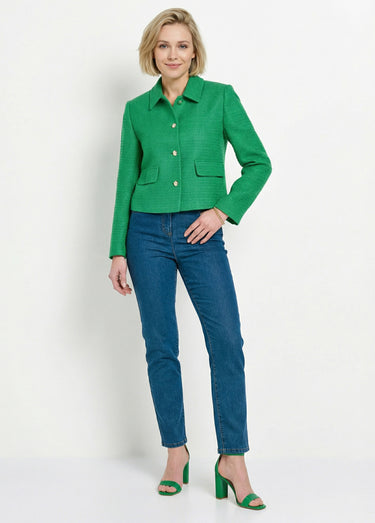Veste courte esprit couture Vert