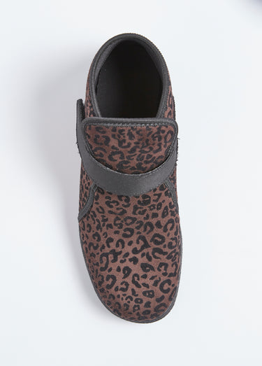 Boots scratchées léopard largeur confort Marron