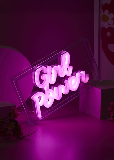 Lampe LED effet néon, Girl Power Rose