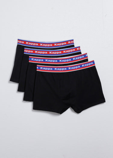 Lot de 4 Boxers ceinture contrastée Noir
