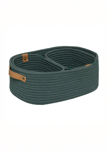 Set de 3 paniers tressés corde assortis Vert