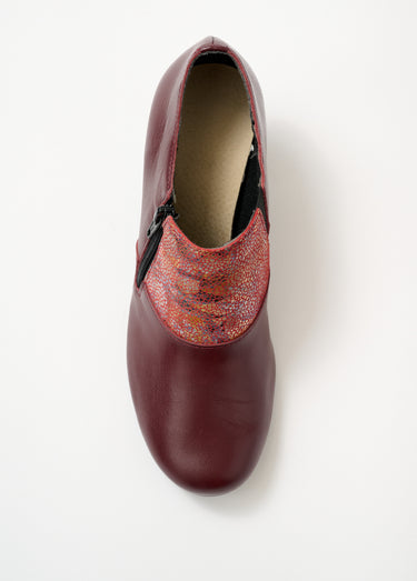 Derbies trotteurs zippés largeur confort Bordeaux