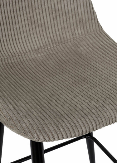 Chaises hautes de bar, velours cotelé 1T Taupe