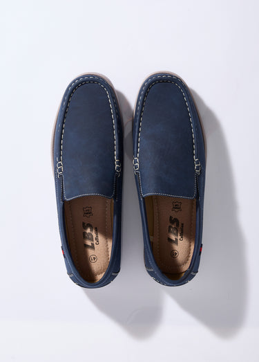 Mocassins inspiration chaussures bateau Bleu