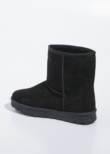 Boots fourrées chaudes semelle compensée Noir
