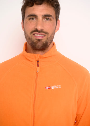 Veste polaire chaude avec col montant Orange
