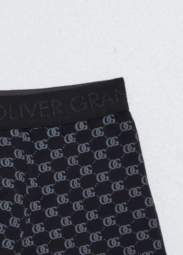 Boxer coton chic monogramme Imprimé noir