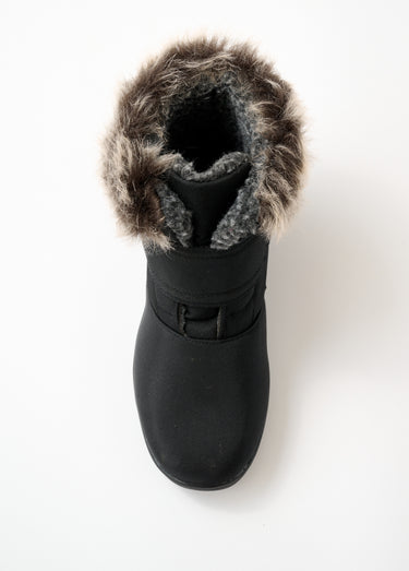 Boots scratchées chaudes largeur confort Noir