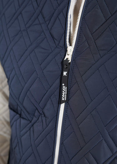 Blouson teddy matelassé losanges Bleu / Blanc