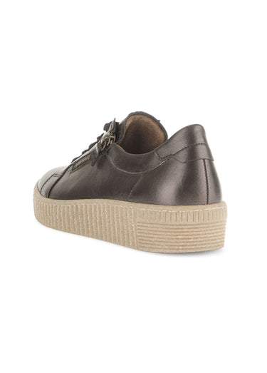 Baskets cuir semelle épaisse Bronze