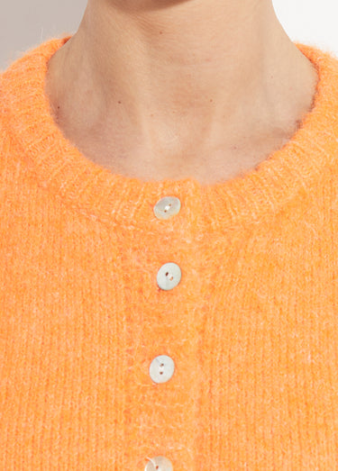 Gilet à manches courtes avec laine Orange
