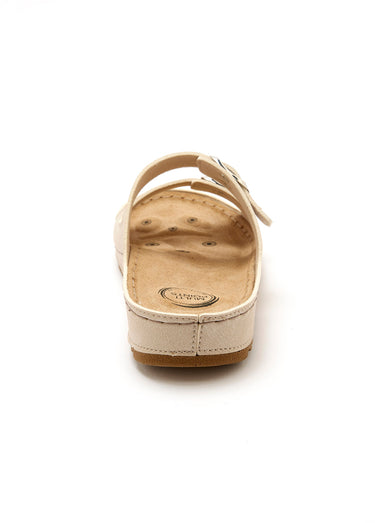 Mules larges, réflexologie plantaire Beige