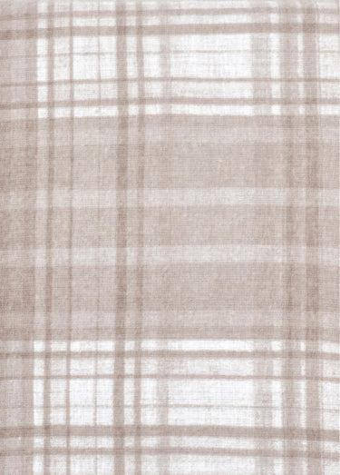 Parure de lit 3 pièces flanelle avec housse de couette, carreaux Beige