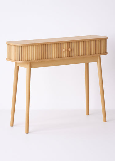 Console bois avec portes coulissantes Naturel