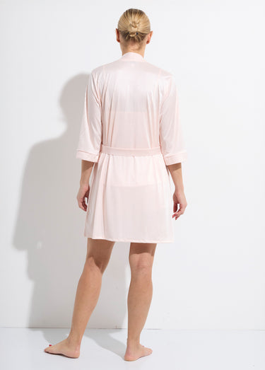 Déshabillé chic en satin rayé Rose