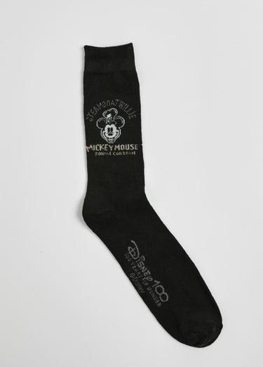 Chaussettes vintage fantaisie, Mickey Noir