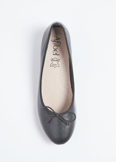 Ballerines petit talon largeur confort Noir