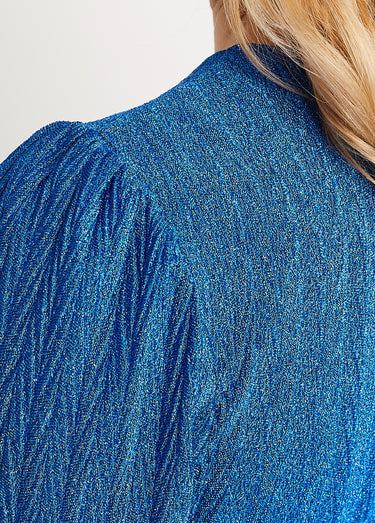 Robe courte pailletée cache-coeur Bleu