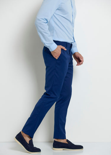 Pantalon de ville poches italiennes Bleu