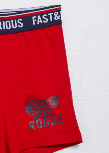 Boxer en coton, licence Fast and Furious Rouge