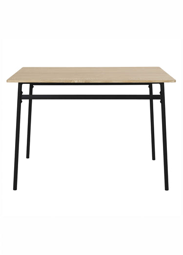 Table à manger esprit industriel LOKA Marron/Noir
