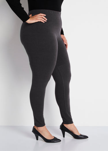 Legging long uni ou imprimé Uni Anthracite