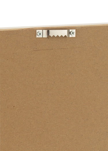 Tableau texturé cadre bois Blanc